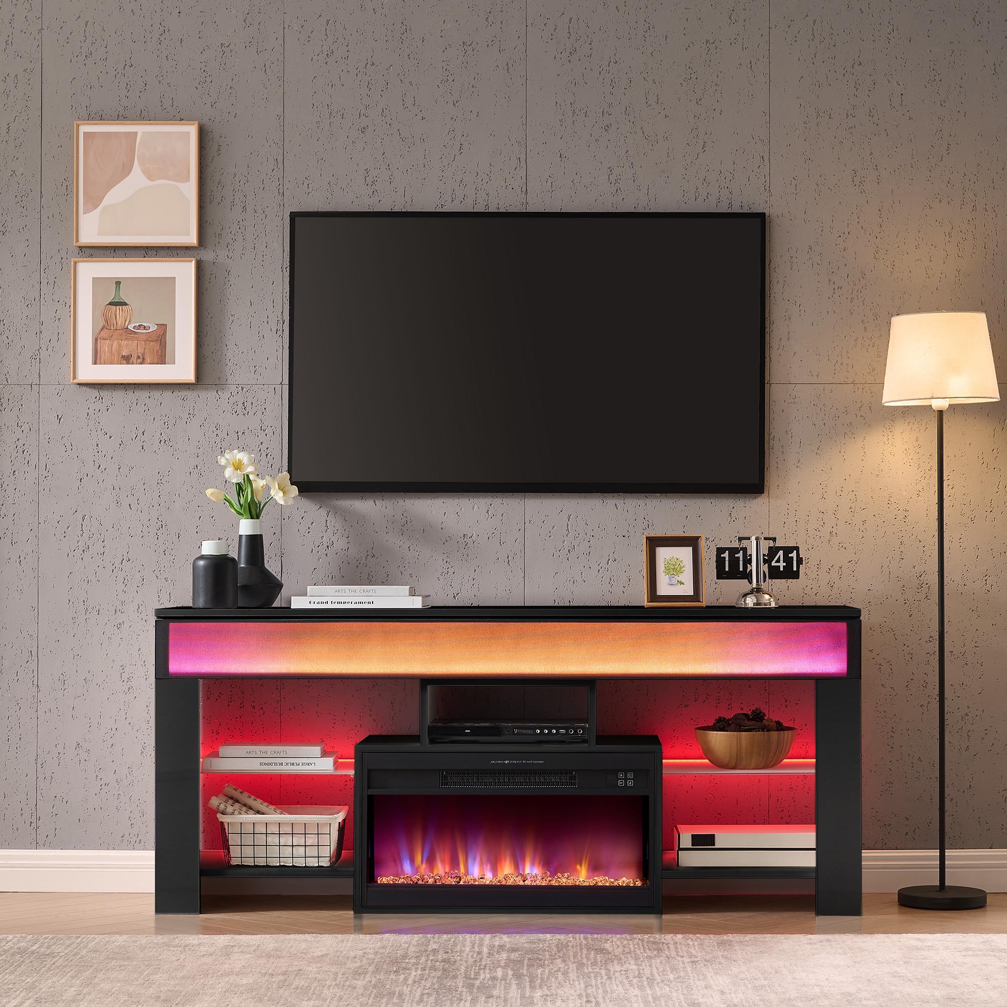 Rent to Own Living Essentials Neo Fireplace TV Console w/62